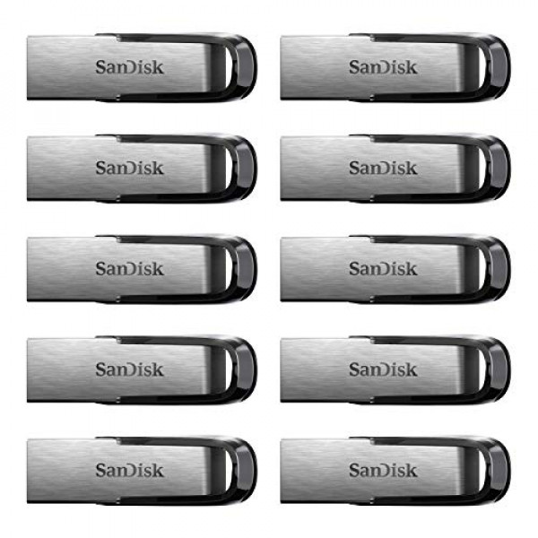 Unidad flash USB 3.0 Ultra Flair SanDisk de 128 GB, paquete de 10 (10x128 GB) - SDCZ73-128G-B10CT
