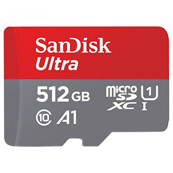 Tarjeta de memoria SanDisk Ultra microSDXC UHS-I de 512 GB con adaptador - 120 MB / s, C10, U1, Full HD, A1, tarjeta Micro SD - SDSQUA4-512G-GN6MA