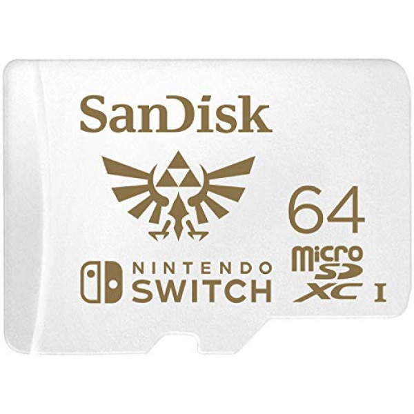 Tarjeta microSDXC SanDisk de 64 GB, con licencia para Nintendo Switch - SDSQXAT-064G-GNCZN