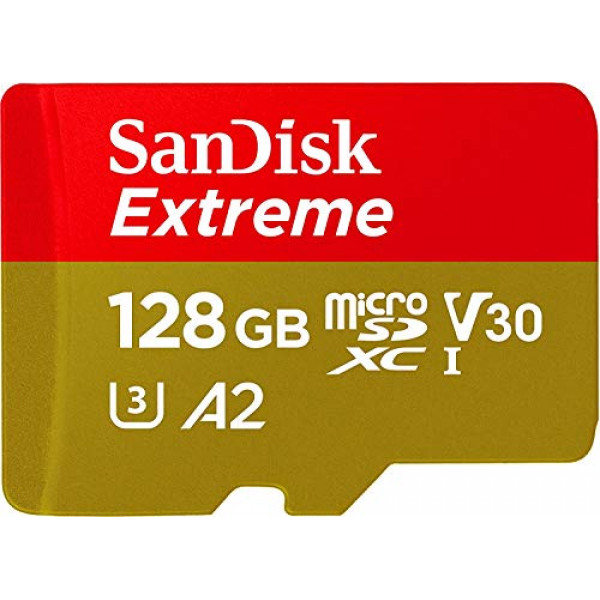 Tarjeta SanDisk Extreme de 128 GB para juegos móviles microSD UHS-I - C10, U3, V30, 4K, A2, Micro SD - SDSQXA1-128G-GN6GN