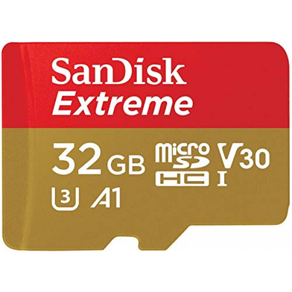 Tarjeta SanDisk Extreme de 32 GB para juegos móviles microSD UHS-I - C10, U3, V30, 4K, A1, Micro SD - SDSQXAF-032G-GN6GN