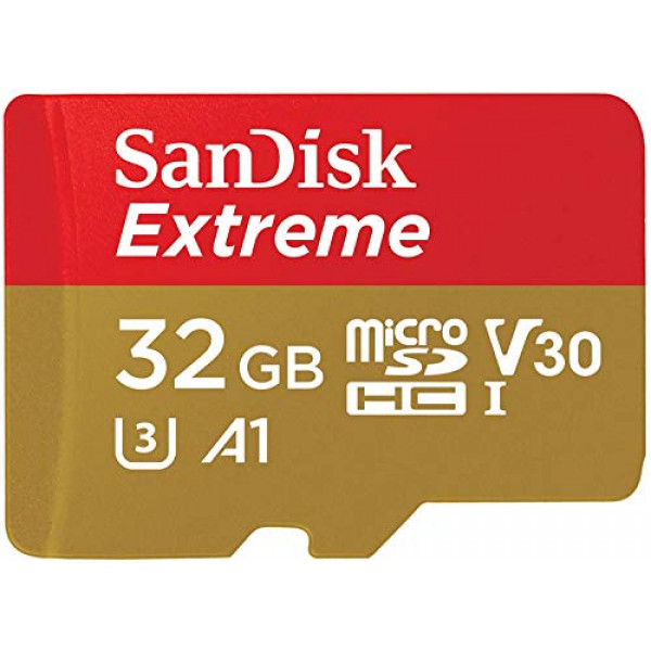 Tarjeta SanDisk Extreme de 32 GB para juegos móviles microSD UHS-I - C10, U3, V30, 4K, A1, Micro SD - SDSQXAF-032G-GN6GN