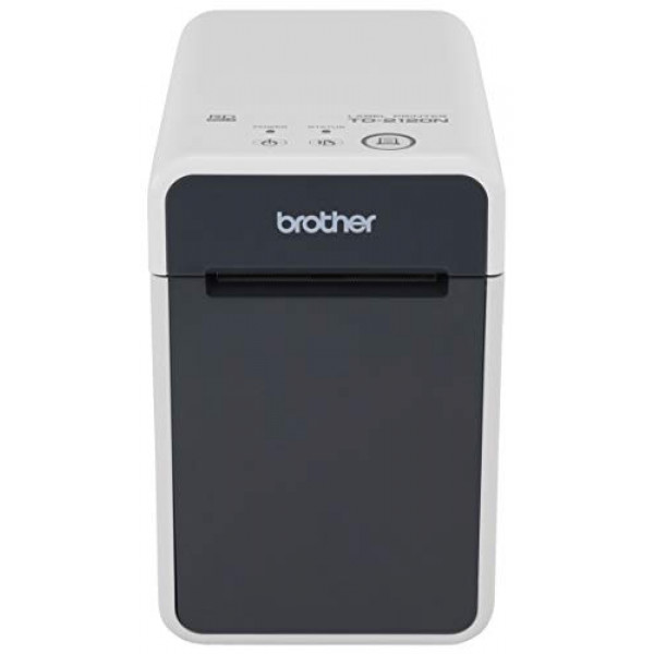 Impresora térmica directa Brother TD-2120N - Monocromática - Escritorio - Impresión de recibos, Blanco y negro, Longitud: 8,46 pulgadas; Altura: 6,77 pulgadas; Ancho: 4,33 pulgadas