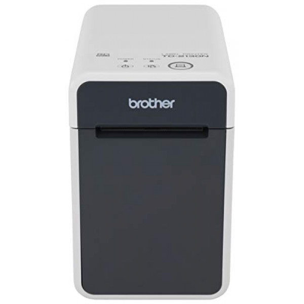 Brother TD2130N Impresora térmica de escritorio de 2 pulgadas para etiquetas, recibos y etiquetas, 300 ppp, 6 ips, USB / serie / LAN, Wi-Fi opcional con AirPrint o Bluetooth