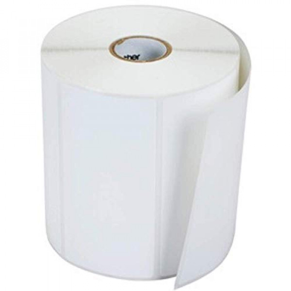 Brother RD005U1S Etiquetas troqueladas estándar estándar, papel blanco, 4 x 3 pulgadas, multipropósito, térmica directa, 980 etiquetas / rollo, 8 rollos, 7,840 etiquetas en total