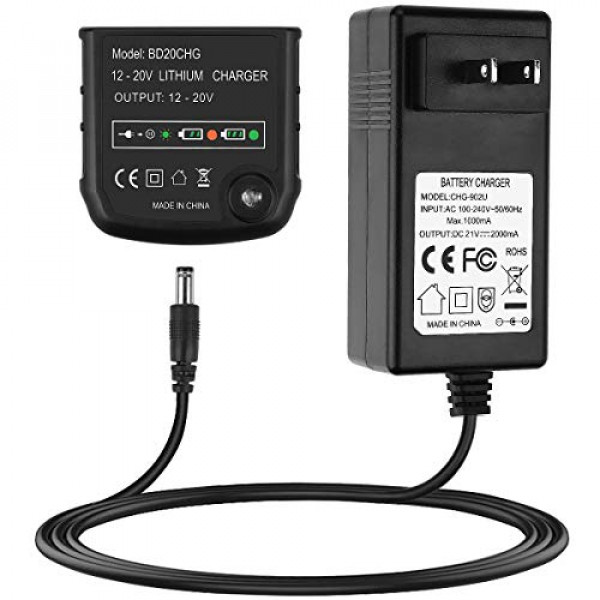 Cargador de batería de litio de 20 voltios LCS1620 para Black and Decker Batería de iones de litio de 20 V LBXR20 LBXR20-OPE LB20 LBX20 LBX4020 LB2X4020 LBXR2020-OPE BL1514 LBXR16