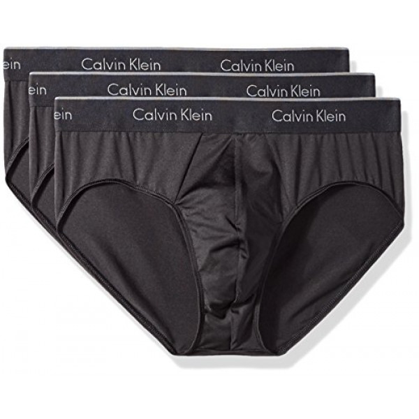 Calvin Klein Calzoncillos multipack de microfibra elásticos para hombre, negro, mediano