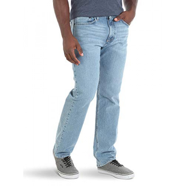 Wrangler Authentics - Jean de ajuste relajado clásico grande y alto para hombre, Stonewash Flex, 58 W x 30 L