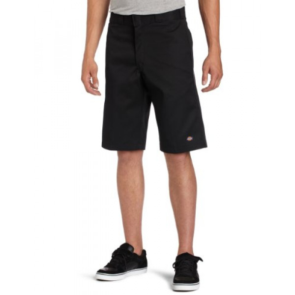 Dickies Pantalón corto multibolsillos de ajuste relajado para hombre de 13 pulgadas, negro, 38