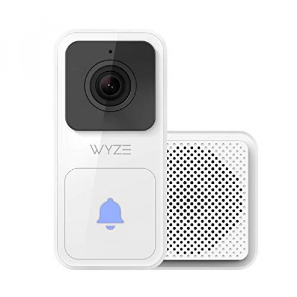 Timbre con video Wyze (timbre incluido), video HD de 1080p, relación de aspecto 3: 4, audio bidireccional, visión nocturna, cableado