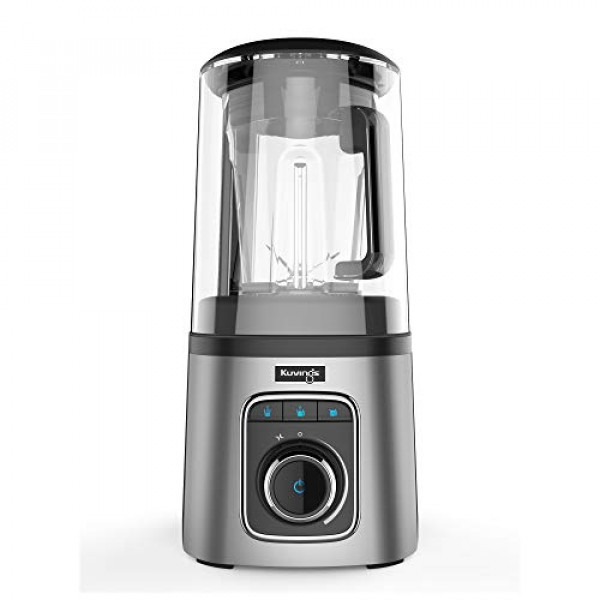 Licuadora automática sellada al vacío Kuvings SV500S con componentes sin BPA, licuadora silenciosa, prácticamente sin espuma, motor resistente de 1700 W, plateado