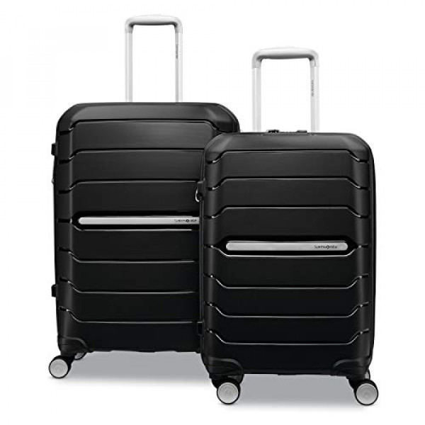 Samsonite Freeform Hardside expandible con ruedas giratorias dobles, juego de 2 piezas (21/28), negro