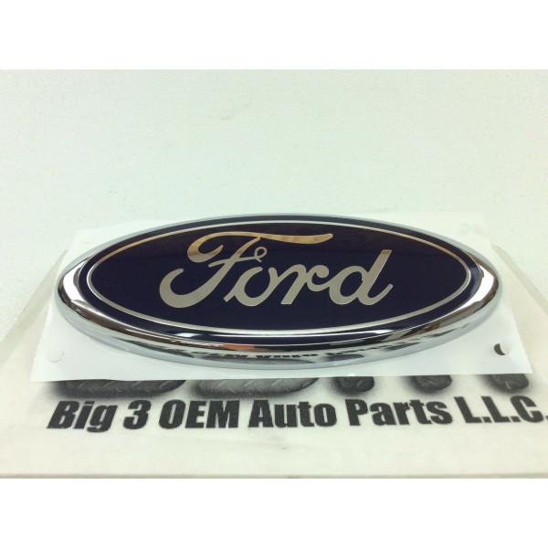 Ford Taurus Explorer Expedition Flex Edge Emblema de puerta de elevación ovalada azul nuevo OEM
