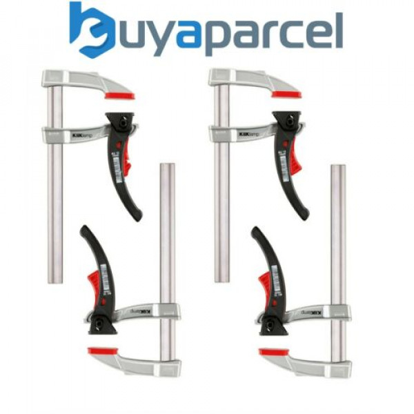 x4 Bessey KliKlamp Trinquete de liberación rápida F Abrazaderas ligeras y resistentes KLI 120/80