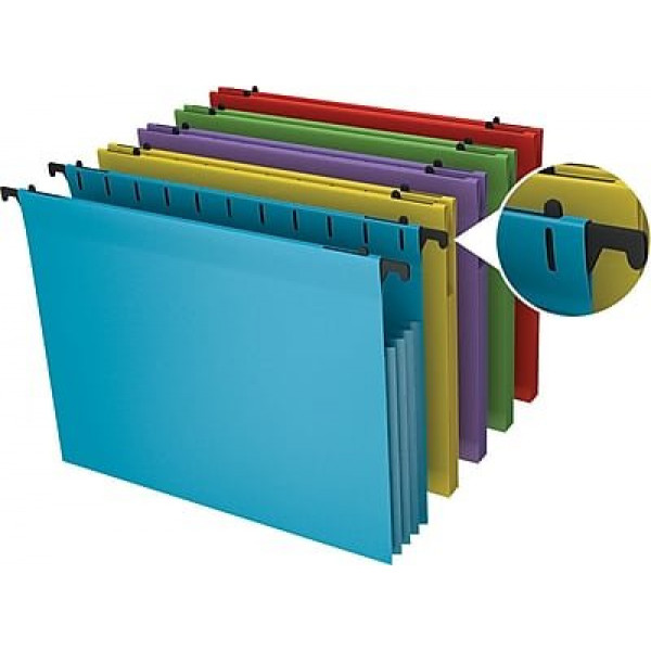 Staples - Bolsillos para archivadores colgantes expandibles de poliéster, carta, surtidos, paquete de 5 (3 paquetes de 5)