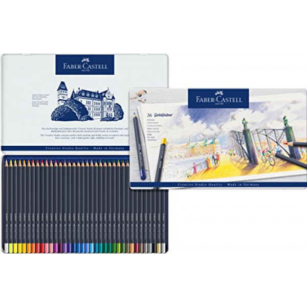 Lápices de colores Faber-Castell Creative Studio Goldfaber - Lata de 36