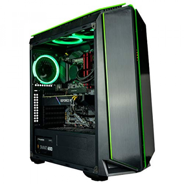 CUK Mantis Gamer PC (Intel Core i9 K-Series refrigerado por líquido, 32GB RAM, 512GB NVMe SSD + 2TB HDD, NVIDIA GeForce RTX 3060 12GB, 700W PSU, AC WiFi, Windows 10 Home) Computadora de escritorio de torre para juegos