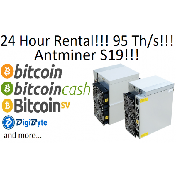 Alquiler de minero Bitmain Antminer S19 (95Th / s)