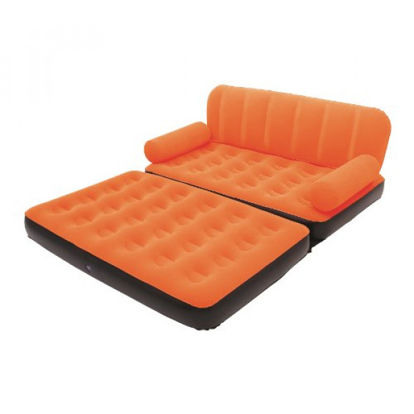 Sofá inflable Bestway Multi-Max con bomba de aire, naranja