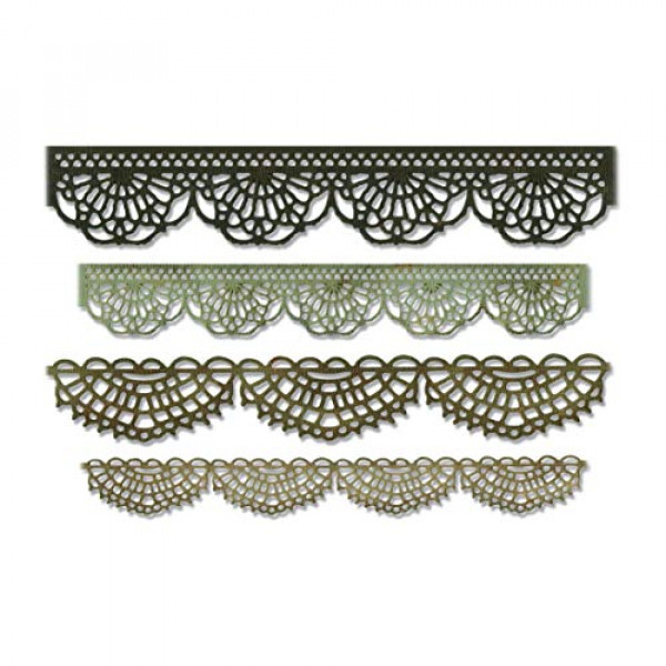 Sizzix, multicolor, juego de troqueles Thinlits, crochet de Tim Holtz, paquete de 4, talla única