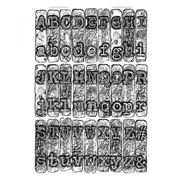 Sizzix 3D Texture Fades Carpeta de grabación en relieve 664760 Máquina de escribir de Tim Holtz Talla única, multicolor