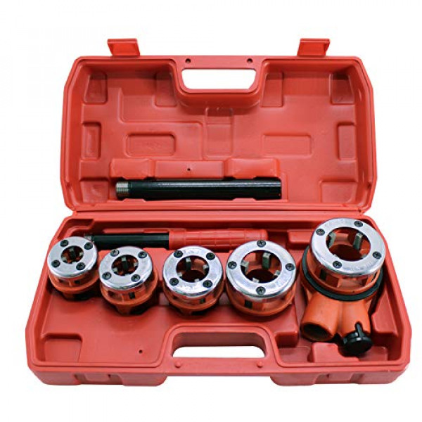 Herramienta para roscar tubos con mango de trinquete: troqueles de 3/8 , 1/2, 3/4 , 1, 1-1 / 4 