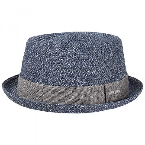 Stetson Robstown Toyo Pork Pie Sombrero Mujer / Hombre Azul L (7 1 / 4-7 3/8)