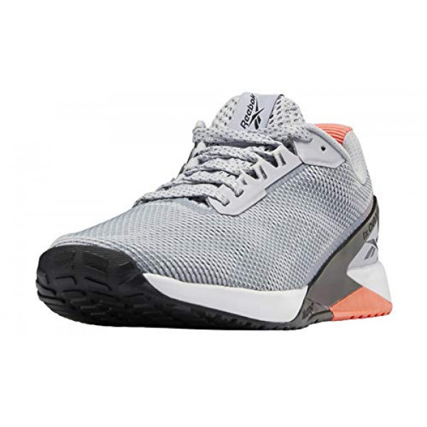 Reebok Nano X1 Cross Trainer para hombre, Cold Grey / Core Black / Orange Flare, 8.5 US