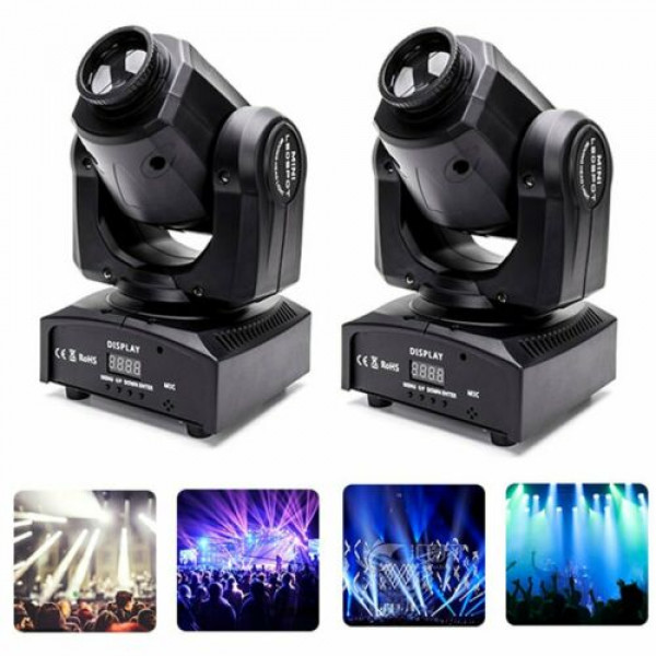 2 piezas RGBW iluminación de escenario con cabeza móvil 100W LED DJ DMX barra de haz luces de fiesta de discoteca