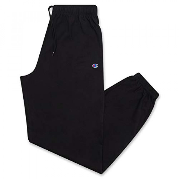 Champion Pantalón de jersey de fondo cerrado Big and Tall Big & Tall para hombre, negro, 4X