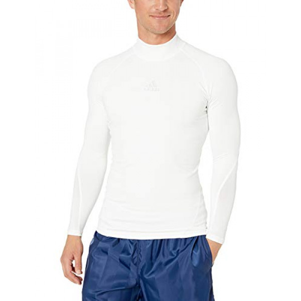 adidas Soccer Alphaskin Sport Camiseta Climawarm de manga larga, blanca, extragrande