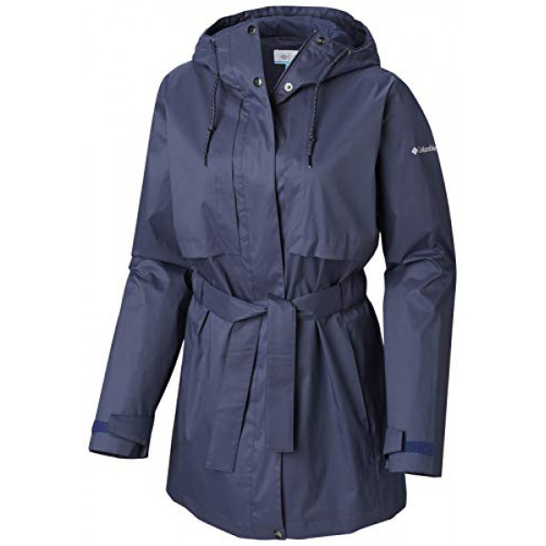 Chaqueta impermeable Columbia Pardon My Trench para mujer, nocturna, extra pequeña