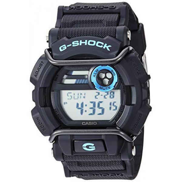 Reloj de cuarzo Casio G-Shock de acero inoxidable para hombre con correa de resina, negro, 21,6 (Modelo: GD-400-1B2CR)