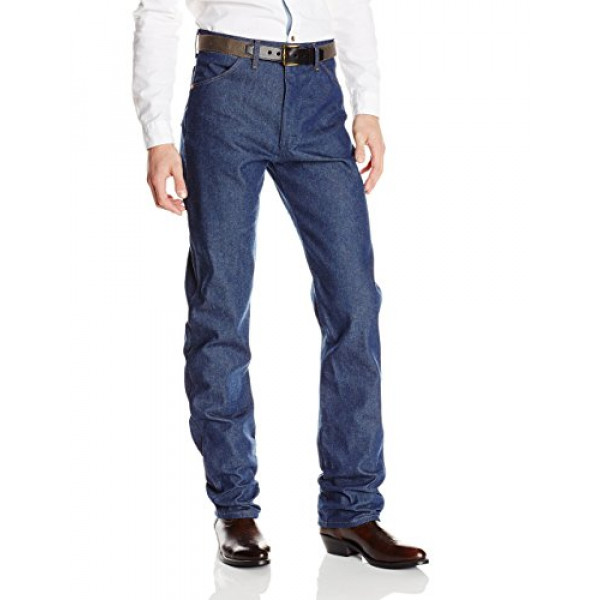 Wrangler - Vaquero de corte vaquero de 13 MWZ para hombre, ajuste original, índigo rígido, 34 W x 34 L