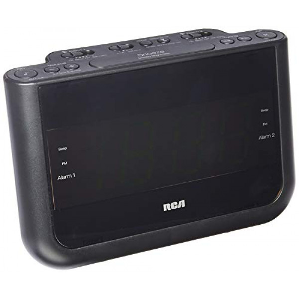 Radio reloj de pantalla grande con carga USB