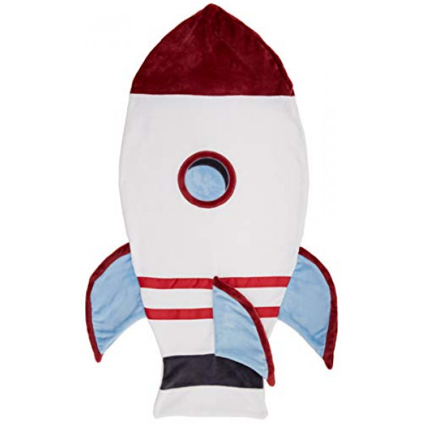 Manta de cola de forro polar para niños Amazon Basics, 26 x 56 pulgadas, Space Rocket