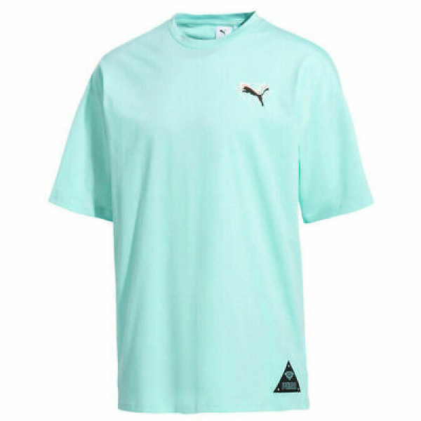 Camiseta Puma x Diamond para hombre con logo casual top aqua 578232 64