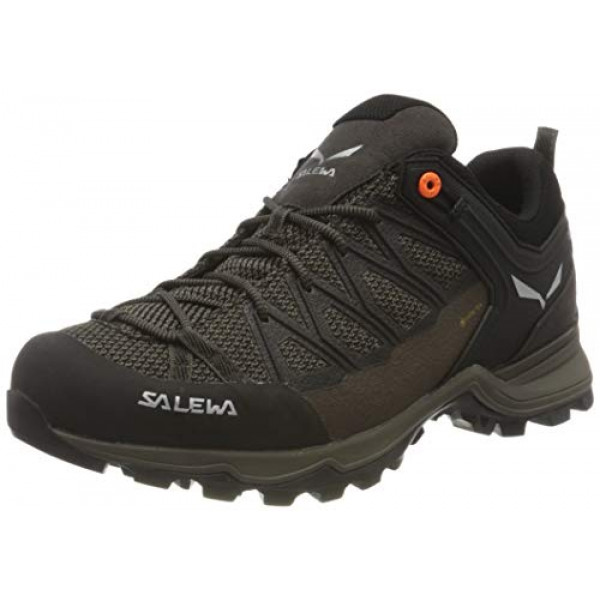 Salewa Trekking High Rise Senderismo Zapatos, Nogal / Naranja Fluo, 9.5