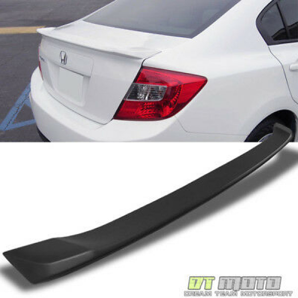2012-2015 Honda Civic 4 puertas 4D 4Dr sedán cubierta trasera tapa del maletero Spoiler Matt BLACK