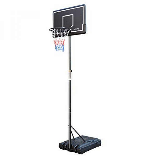 Aokung - Sistema de baloncesto portátil y aro de baloncesto con altura ajustable de 6.2 a 8.5 pies con tablero y ruedas de 42 pulgadas para uso en interiores y exteriores de niños jóvenes