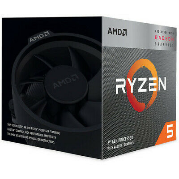 Procesador de escritorio desbloqueado AMD Ryzen 5 3400G con gráficos Radeon RX - 4 núcleos A