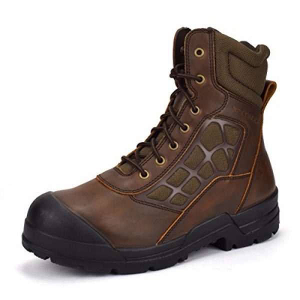 Bota de trabajo con punta de acero de 8 para hombre Condor Colorado - Marrón, talla 13 E US
