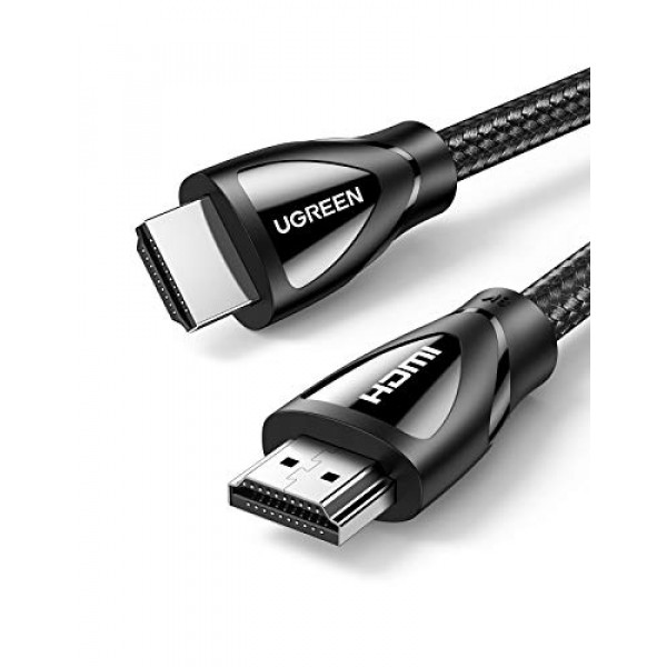 UGREEN Cable HDMI 8K 60Hz Cable HDMI 2.1 48Gbps Ultra alta velocidad 4K 120Hz Cable HDMI trenzado Dynamic HDR Dolby Vision HDR10 4: 4: 4 eARC Compatible con PS5 PS4 Xbox UHD TV Proyector de Blu-ray 10FT