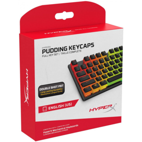 HyperX Pudding Keycaps - Juego de teclas PBT de doble disparo con capa translúcida