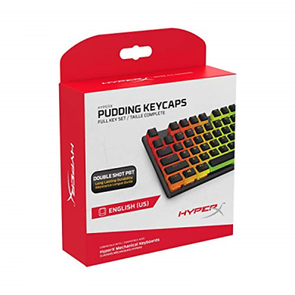 HyperX Pudding Keycaps - Juego de teclas PBT de doble disparo con capa translúcida, para