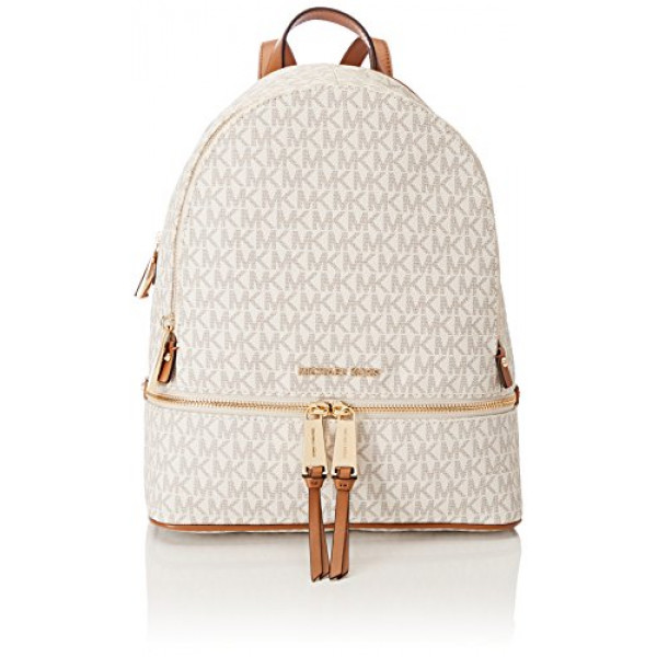 Michael Kors Mochila mediana con cremallera Rhea Vanilla Talla única