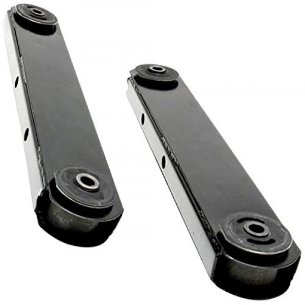 APDTY 112824 Kit de actualización de bujes de brazo de control de arrastre para Jeep Liberty 2002-2007 inferior inferior izquierdo y derecho (todos los modelos con recubrimiento de polvo negro; reemplaza a 52088682AB, 52128866AA)