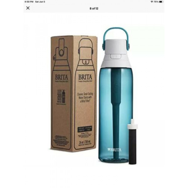 Botella de agua filtrante Brita Premium, 26 oz, Sea Glass