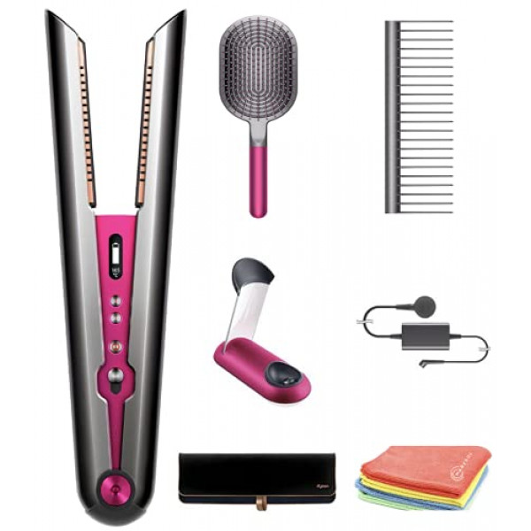La última edición de regalo de la plancha de pelo Dyson Corrale: control inteligente del calor, menos calor, la mitad del daño, adecuada para todo tipo de cabello, equilibrio diseñado con un paño de microfibra Marxsol
