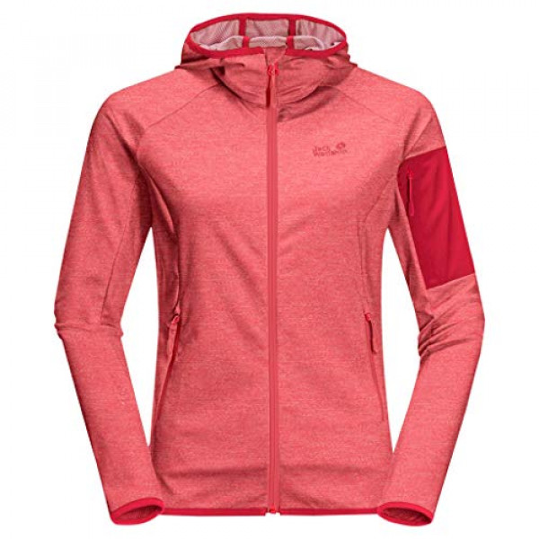 Chaqueta con capucha Milford para mujer de Jack Wolfskin W, Tulip Red, L